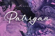 Patrigan Script Font, a Script Font by Basnistudio (Thumbnail 1 of 7)