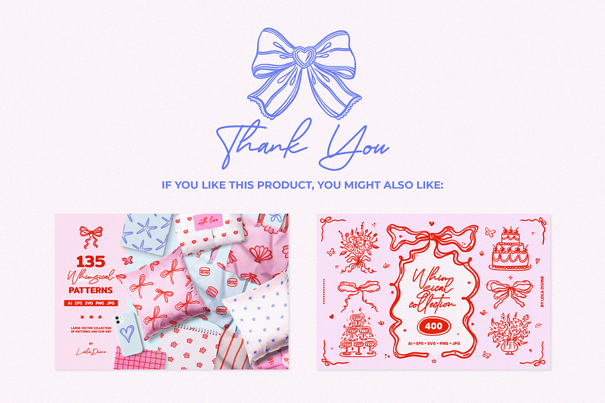 Charming Bows, Patterns & Templates, an Object Graphic by Leila Divine (Photo 20 of 20)