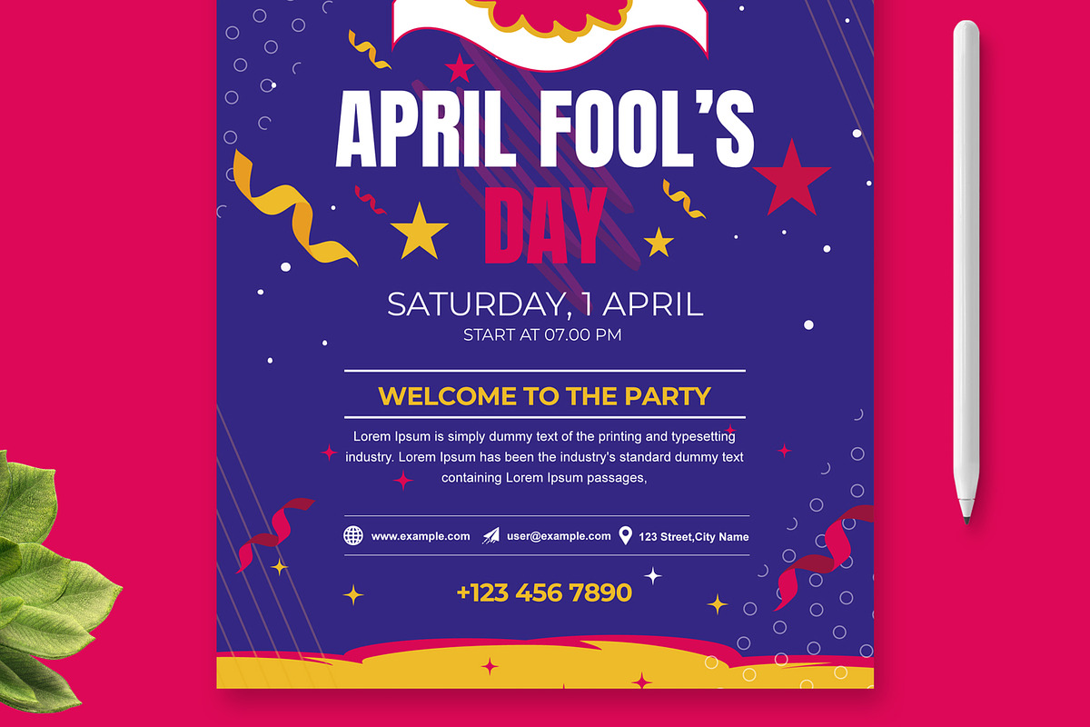 April Fools Flyer Template, a Flyer Template by MightyDesign (Photo 3 of 6)