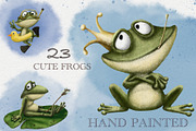 Cute Frogs Clipart. Illustration, an Animal Illustration by sheincar (Thumbnail 1 of 3)