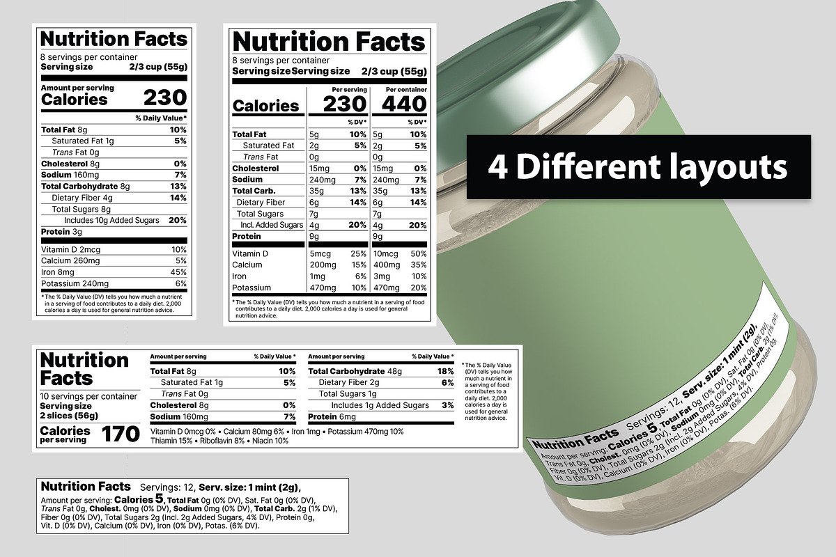 Nutritional Facts Templates, a Templates & Theme by MarkieAnn Creative (Photo 2 of 4)
