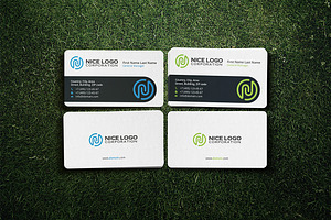 business card with the letter N