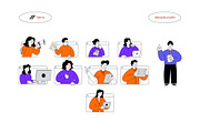 Business Marketing Flat Illustration, a Person Illustration by Decade Studio (Thumbnail 2 of 2)