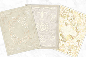 White Gilded Book Covers