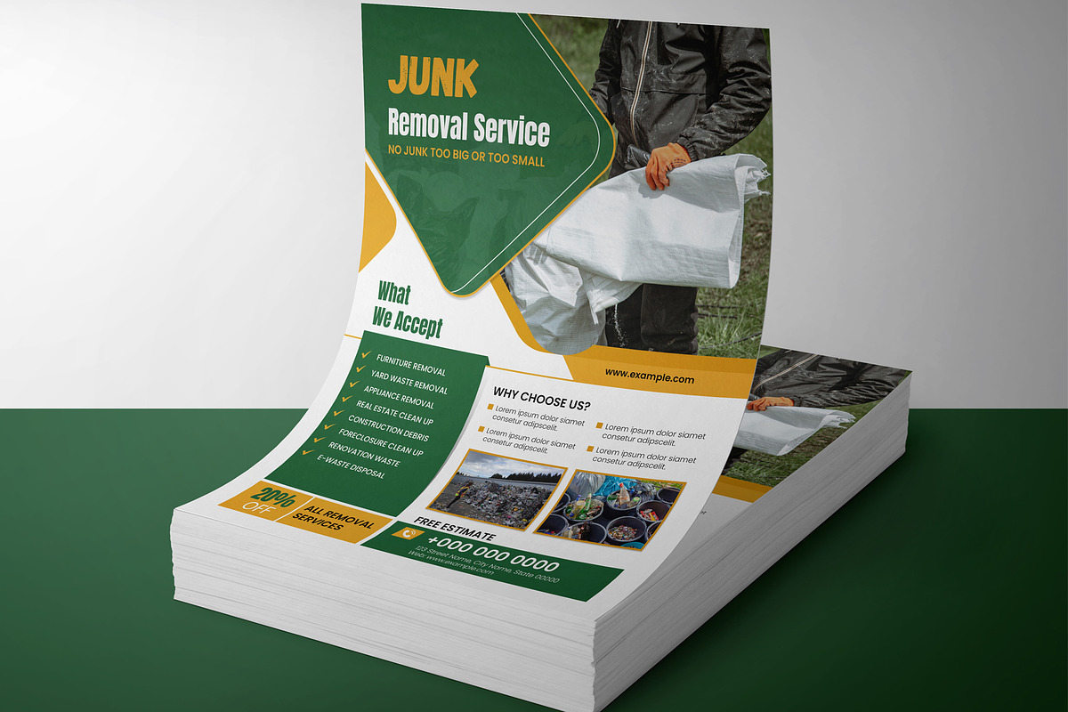 Junk Removal Services Flyer, a Flyer Template by Template Shop (Photo 3 of 3)