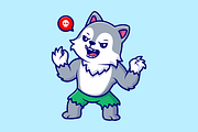 Cute Werewolves Monster Cartoon, an Animal Illustration by Catalyst Labs (Thumbnail 2 of 3)