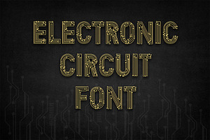 Electronic Circuit Font, a Symbol Font by OWPictures
