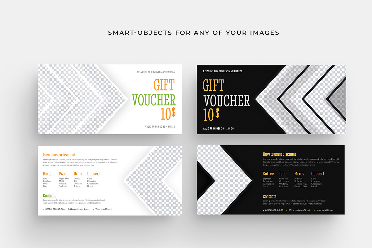 Gift Voucher For Cafe or Restaurant, a Flyer Template by Grow Design Craft Studio (Photo 4 of 4)