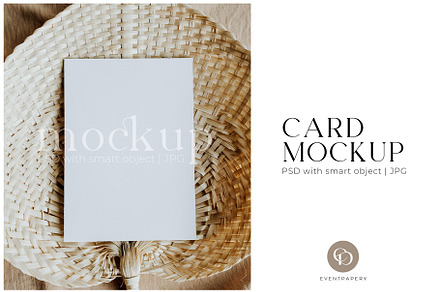 Card Mockup 5x7, a Print Template by eventpapery