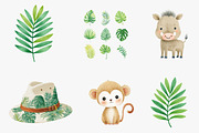Cute Safari Animals Clipart, an Illustration by CreationArt (Thumbnail 6 of 6)