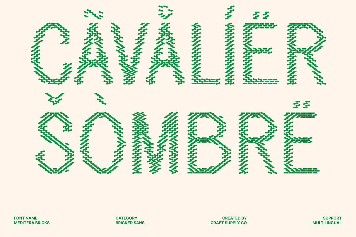 Meditera Bricks, a Sans Serif Font by Craft Supply Co. (Photo 7 of 8)