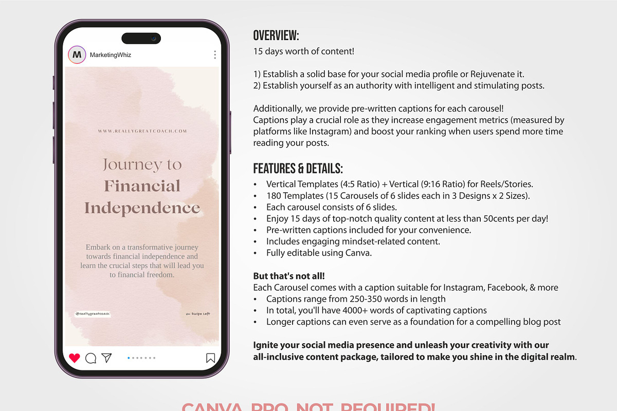 Financial Coach Instagram Carousels, a Social Media Template by Aks-Designs (Photo 2 of 6)