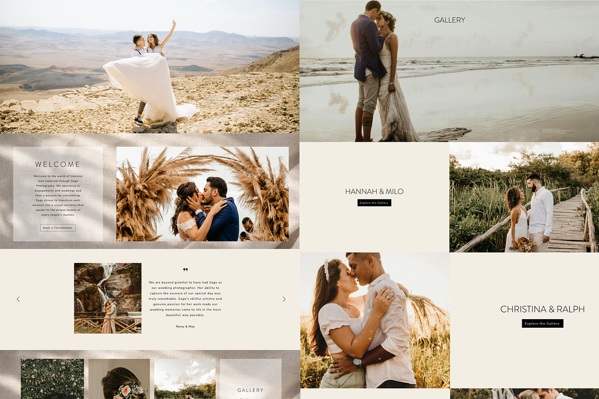 Wedding Photographer Website WIX, a Wix Template by Warmsoulgallery (Photo 2 of 10)