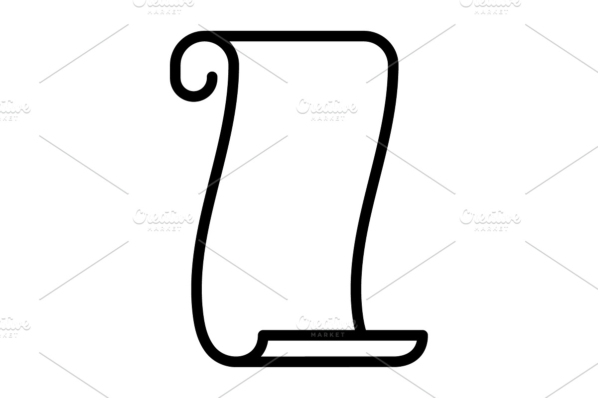 Blank paper black icon, an Outline Icon by Creative priyanka