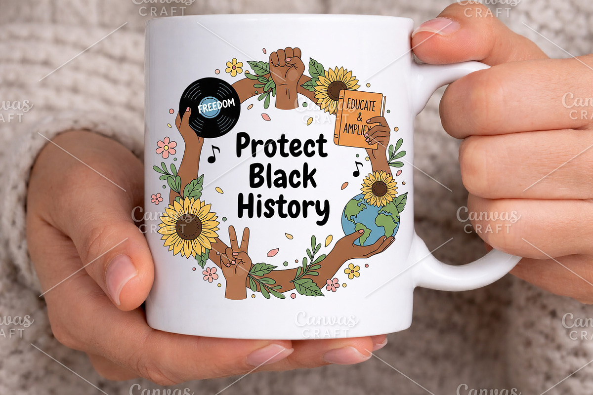 Protect Black History PNG, an Illustration by Canvas Craft (Photo 6 of 6)