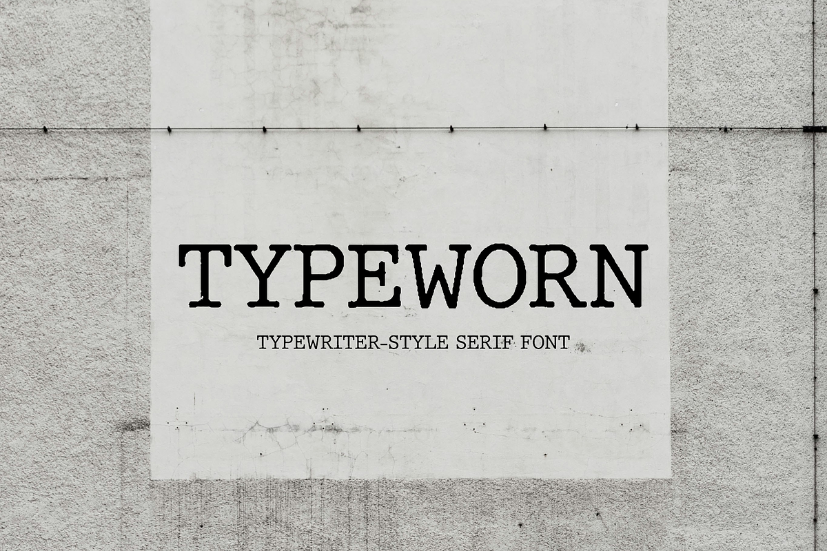TypeWorn Typewriter-style Font, a Serif Font by gafaroff studio (Photo 1 of 6)