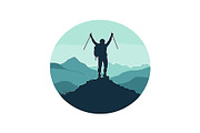 Mountain Explorer 12 Silhouette Set, an Object Graphic by yasushie (Thumbnail 12 of 13)