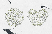 Leaves and watercolor shapes, a Decorative Illustration by Maria's little shop (Thumbnail 6 of 10)