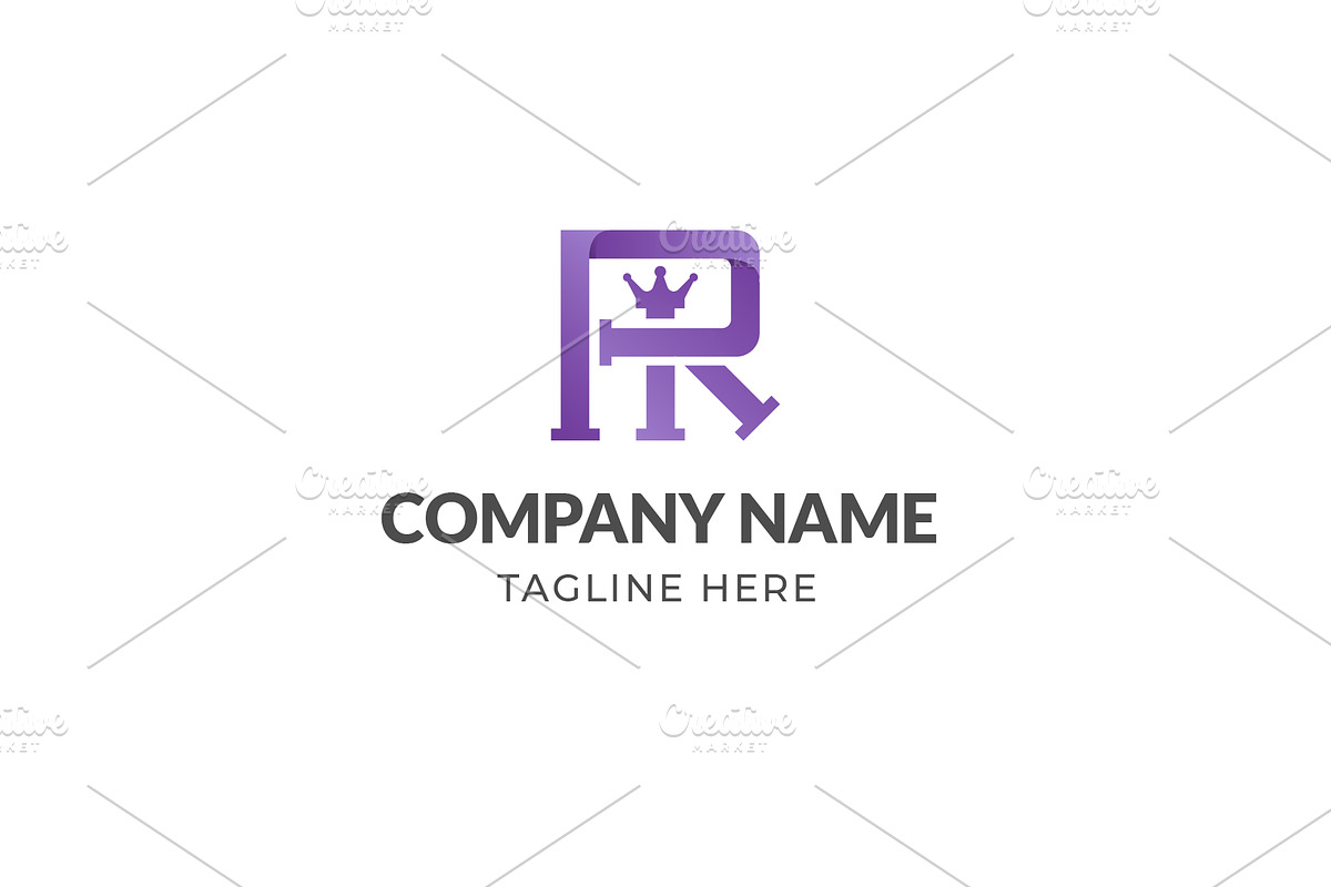 Letter R Logo design with king icon, a Branding & Logo Template by ...