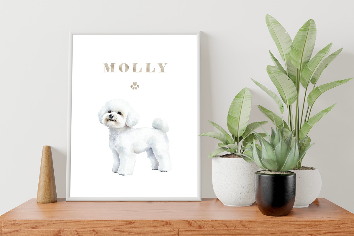 Watercolor alphabet dog breeds set, an Animal Illustration by Art and Funny (Photo 5 of 5)