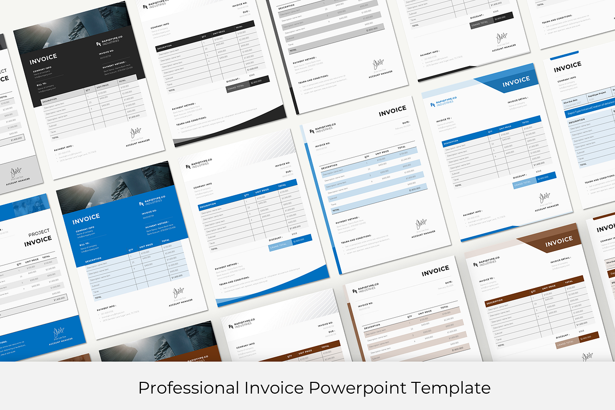 Professional Invoice PowerPoint, a Presentation Template by Pixslides (Photo 4 of 4)