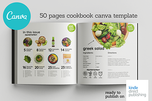 50 Pages Canva Salads Book Template