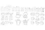 Kitchenware | Vector Line Drawings, an Object Illustration by teenyweenyday (Thumbnail 2 of 3)