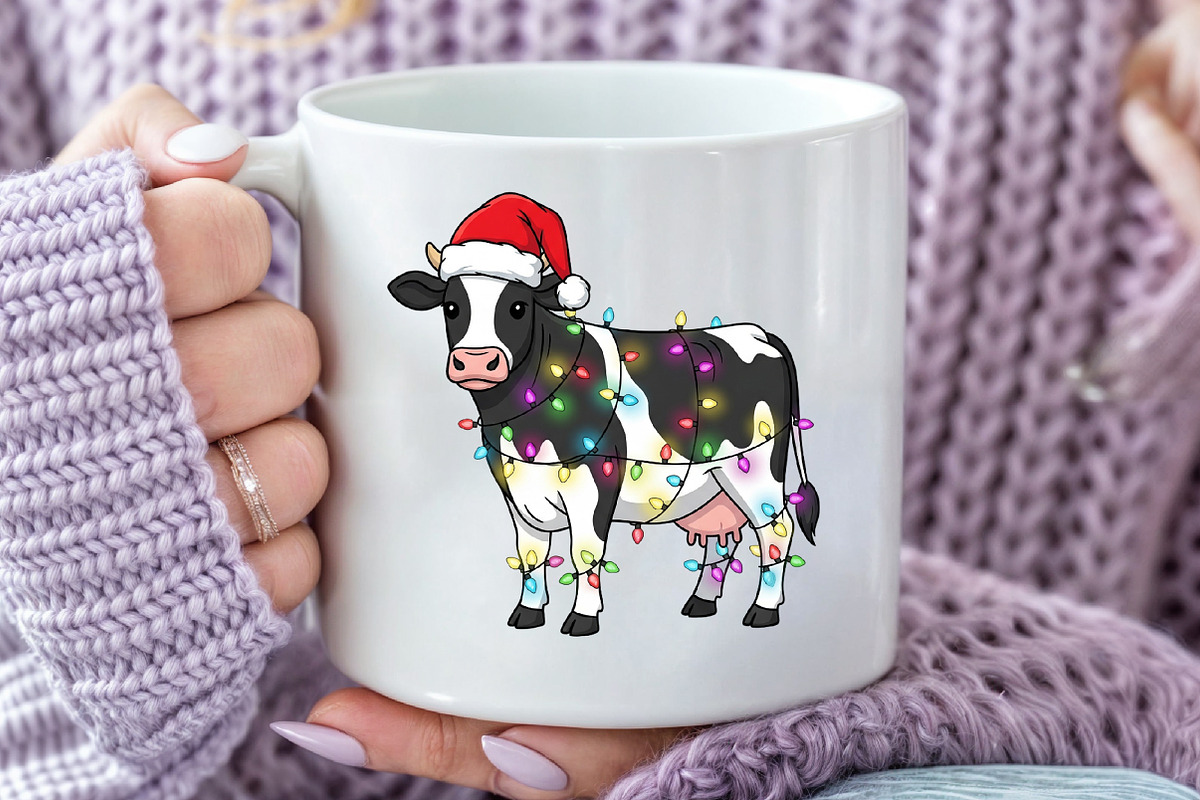 Cute Cow Christmas, an Illustration by Craft Nest (Photo 5 of 6)