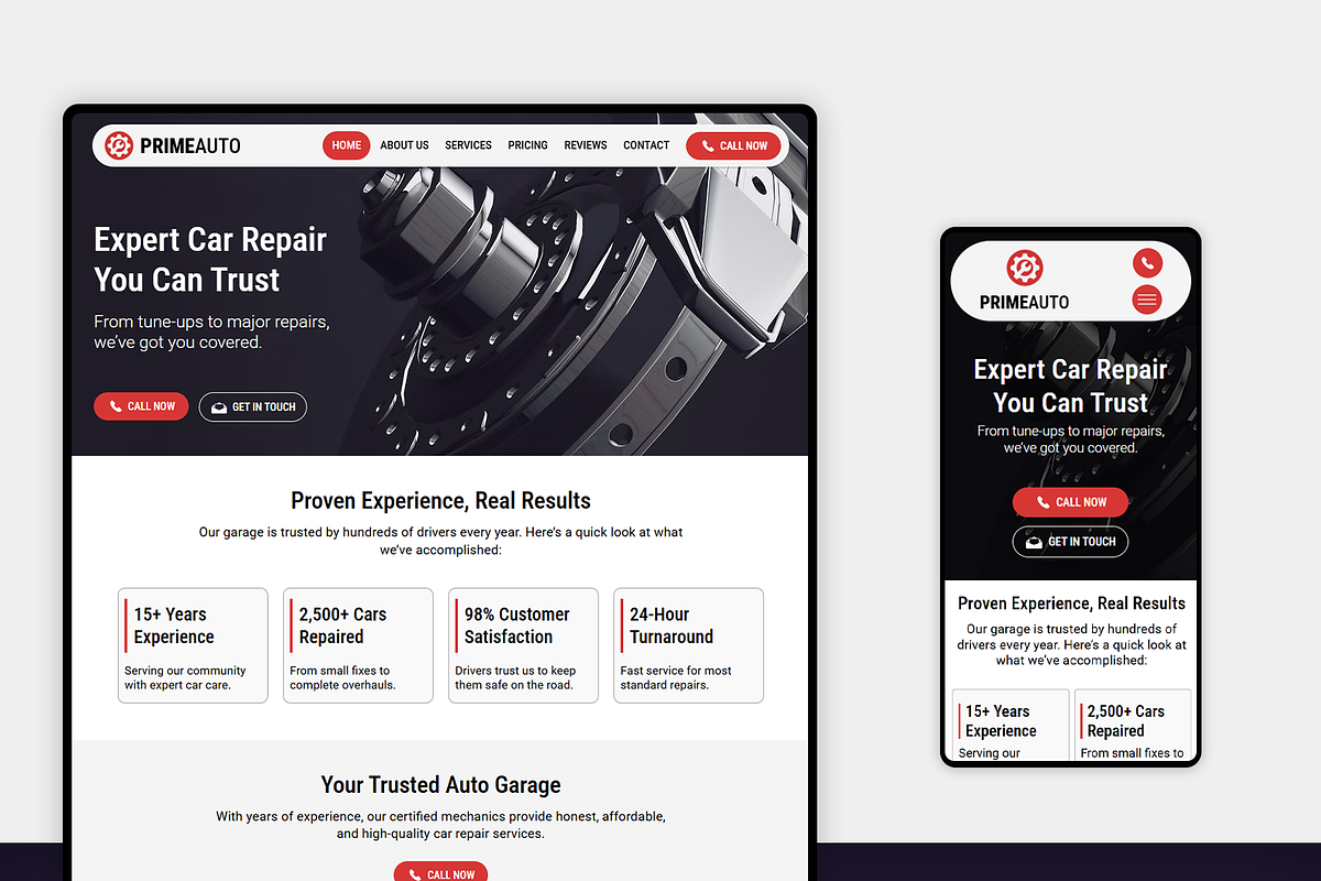 Auto Repair Wix Studio Website preview 4
