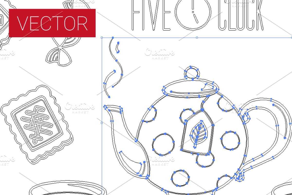 Five o'clock Tea Time, a Graphic by Offshore Shop (Photo 3 of 4)