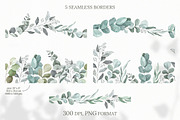 Watercolor eucalyptus clipart, an Illustration by OrangePeafowlArt (Thumbnail 2 of 10)