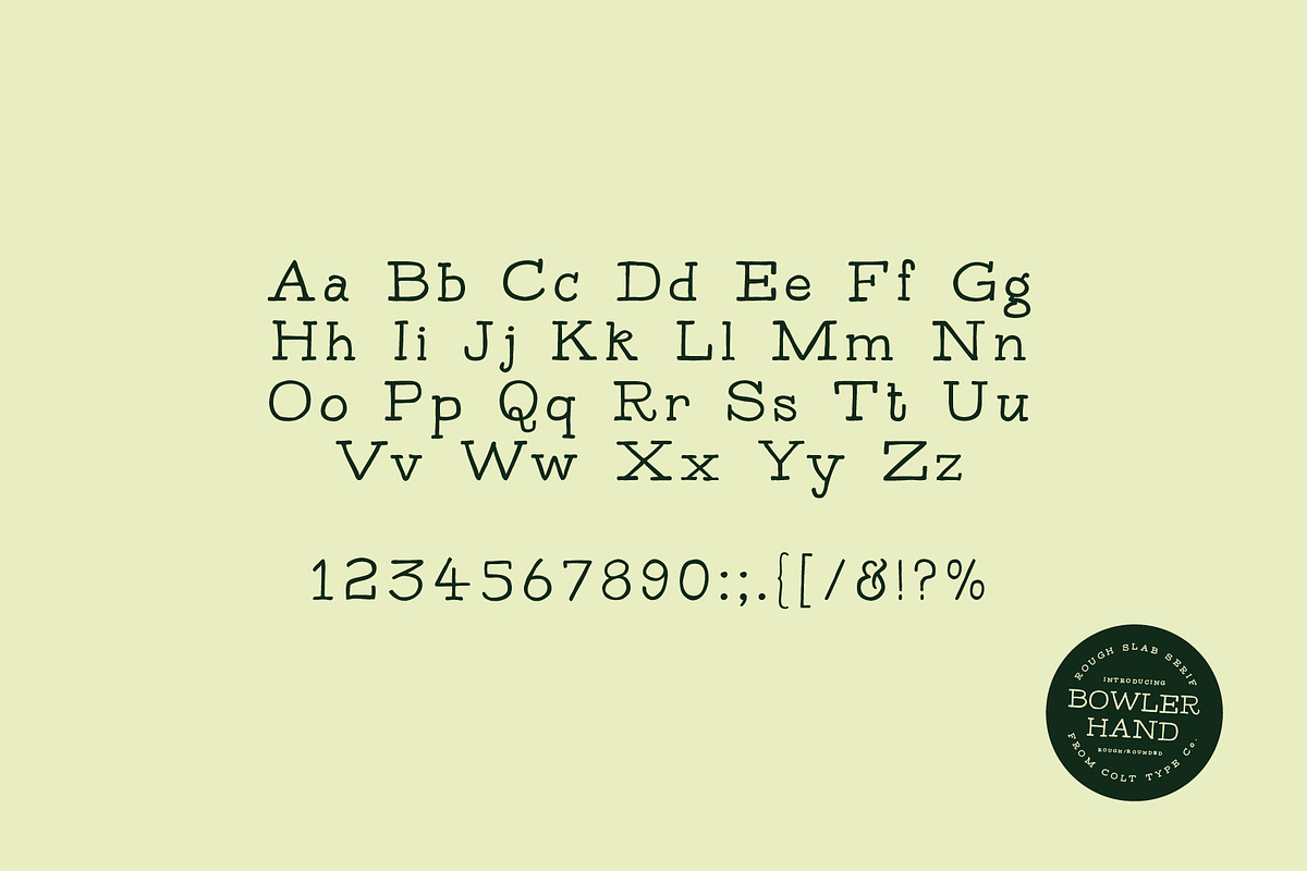 Bowler Hand Display Font preview 2