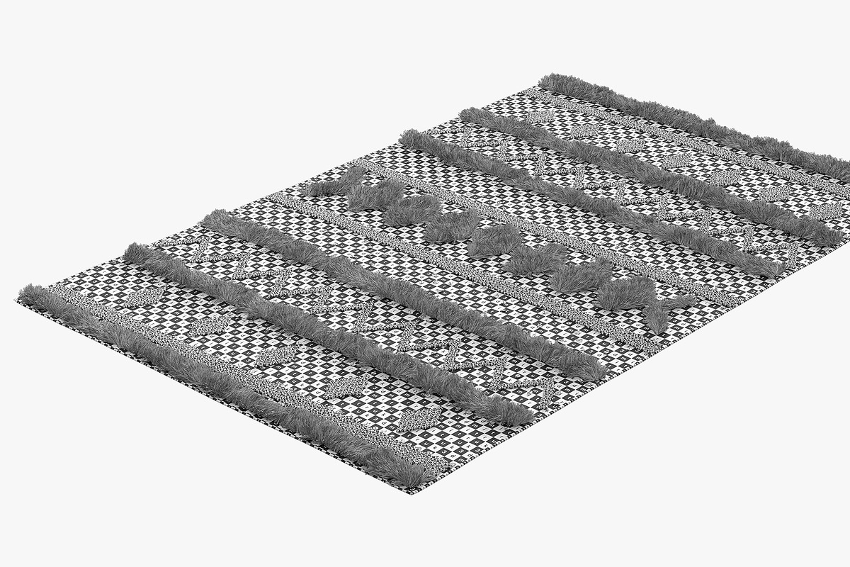 nuLOOM Black Wool Raised Geometric S, a Furniture 3D Model by 3dmitruk (Photo 17 of 17)