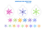 Watercolor of Snowflakes, an Illustration by Renovatio (Thumbnail 2 of 2)