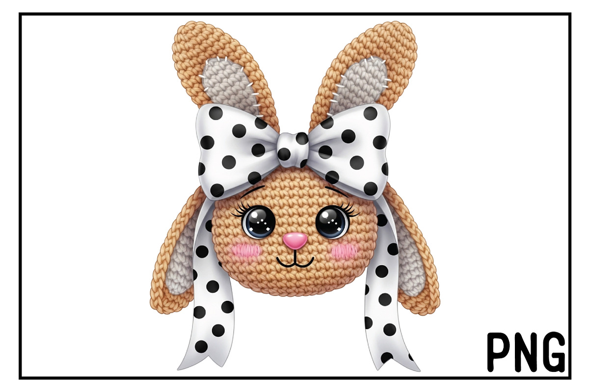 Yarn Crochet Easter Bunny PNG, an Illustration by Black Bird Studio (Photo 1 of 3)