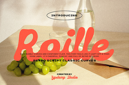 Roille Retro Script Classic, a Script Font by Typetemp Studio