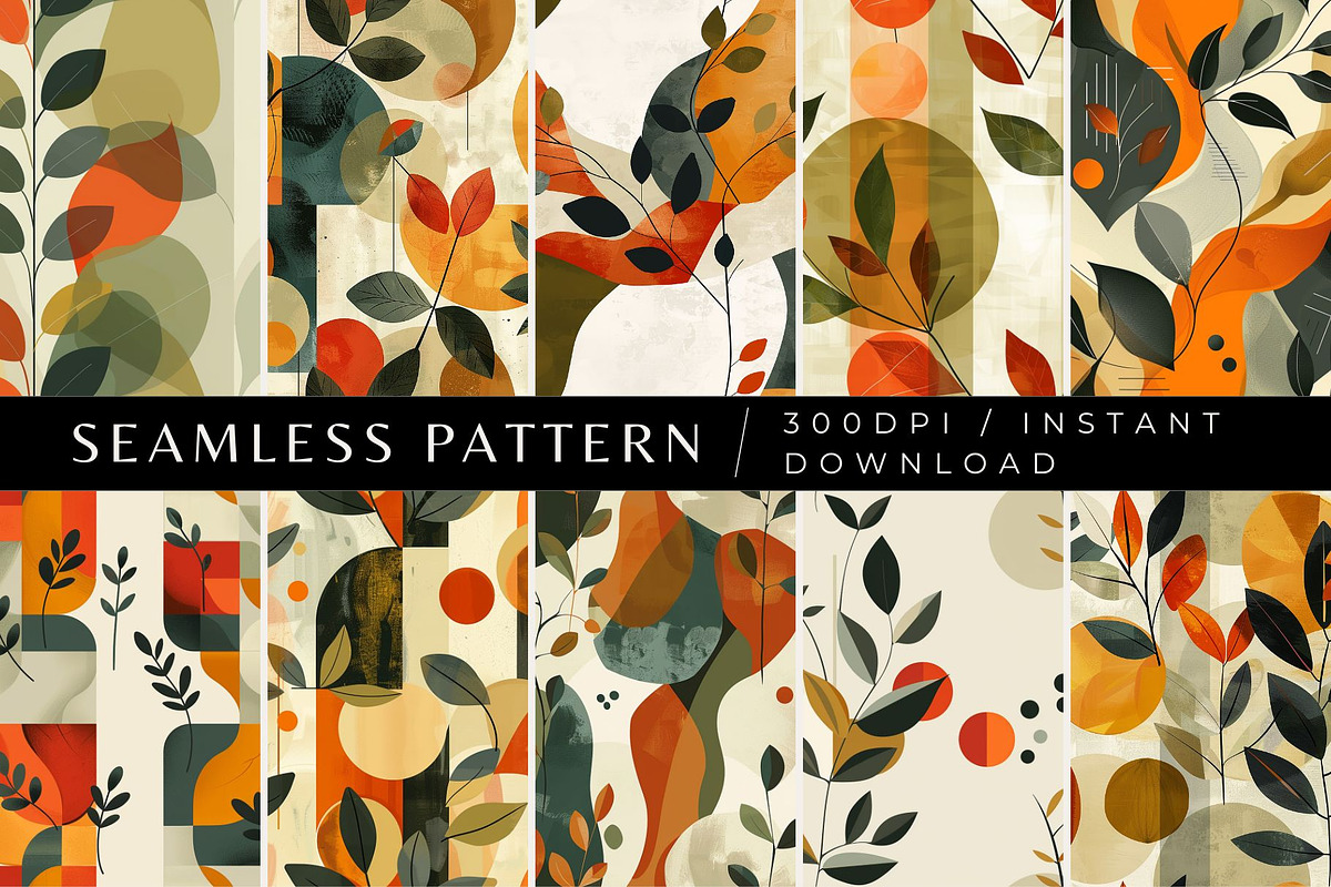 10 Organic Geometry Seamless Pattern, a Pattern Graphic by Inknfolly (Photo 1 of 7)
