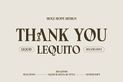 Lequito | Liquid Decorative Serif, a Serif Font by Hole Hope Design (Thumbnail 10 of 10)