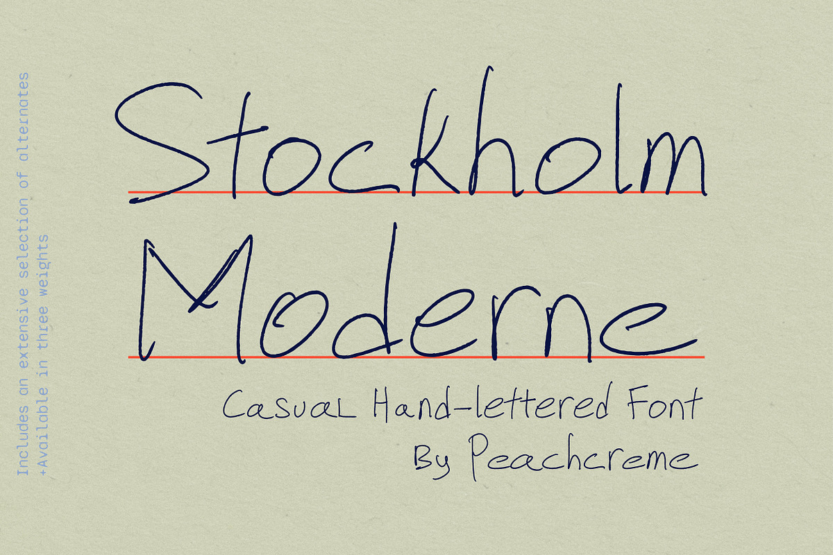 Stockholm Moderne // Casual Font, a Handwritten Font by PeachCreme (Photo 12 of 12)