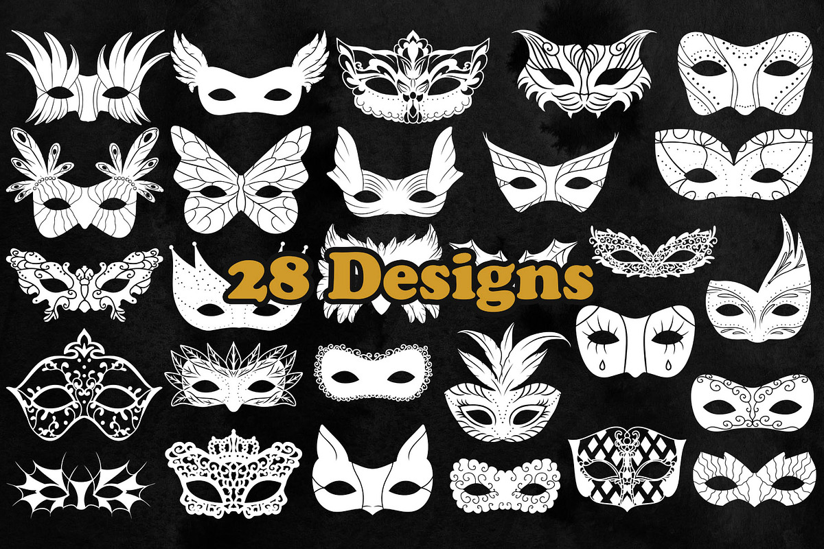 Facial Masks Photoshop Stamp Brushes, a Brush Add-On by ArtistMef (Photo 3 of 4)