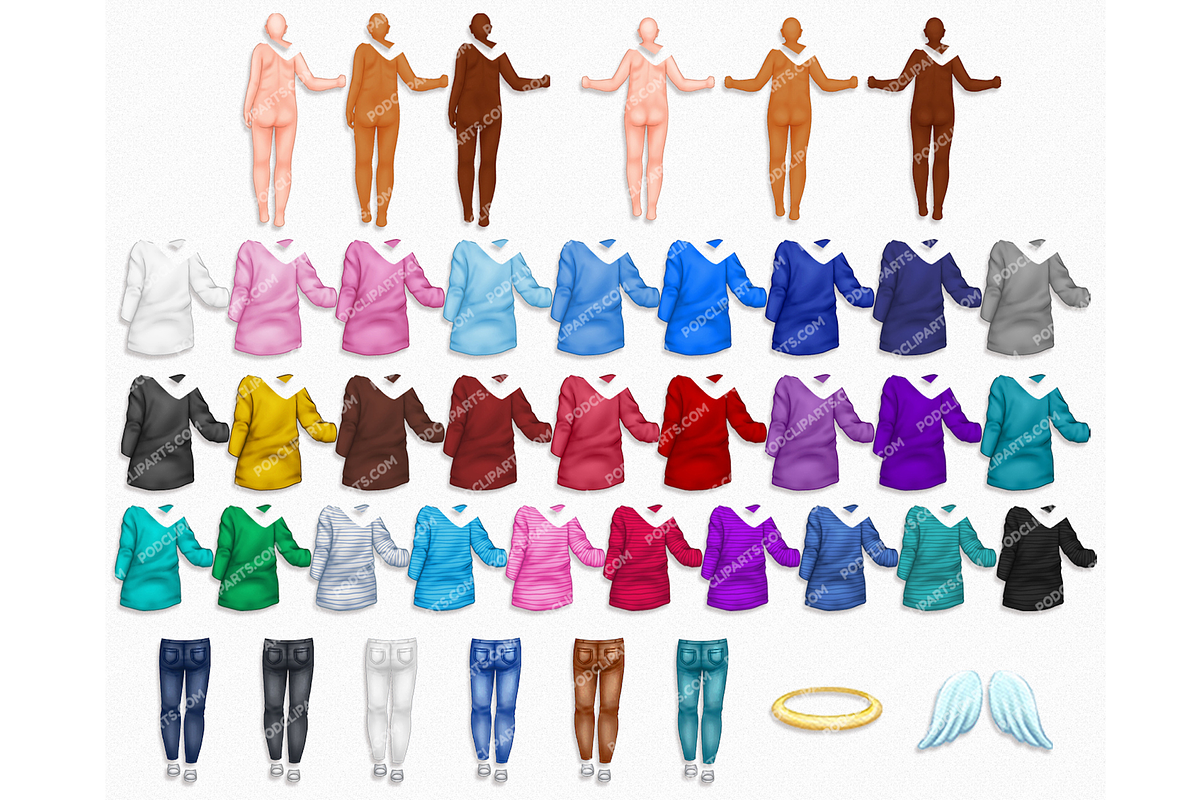 Big Family, Back View Clipart PNG, a Person Illustration by Podcliparts (Photo 5 of 10)