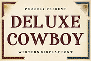 Deluxe Cowboy – Vintage Western, a Sans Serif Font by Limited.studio (Thumbnail 1 of 5)