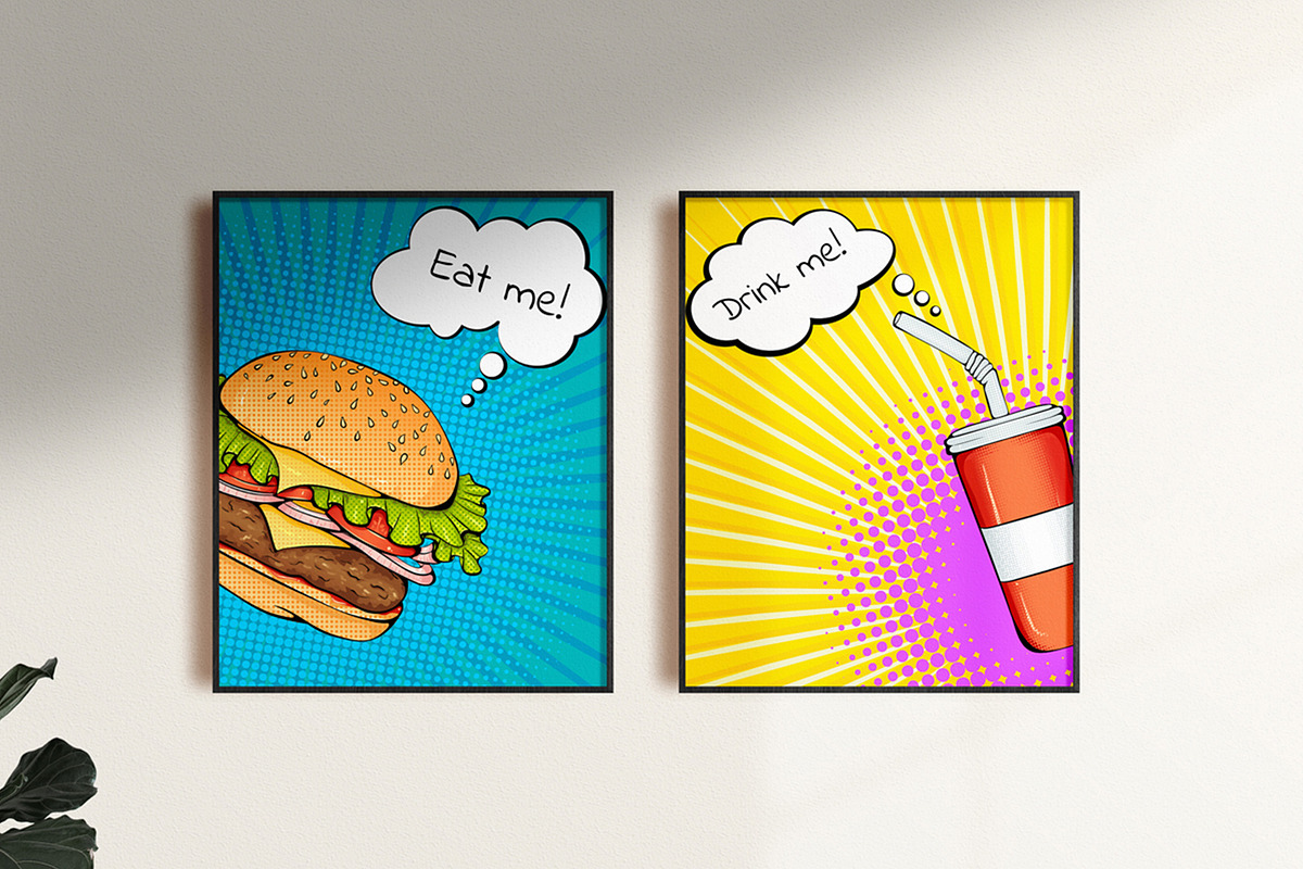 Burgers Collection in Pop Art style, a Food Illustration by ennona_art (Photo 8 of 10)