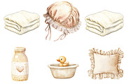 Neutral Baby Watercolor Clipart, an Illustration by DreamArtGraphic (Thumbnail 2 of 5)