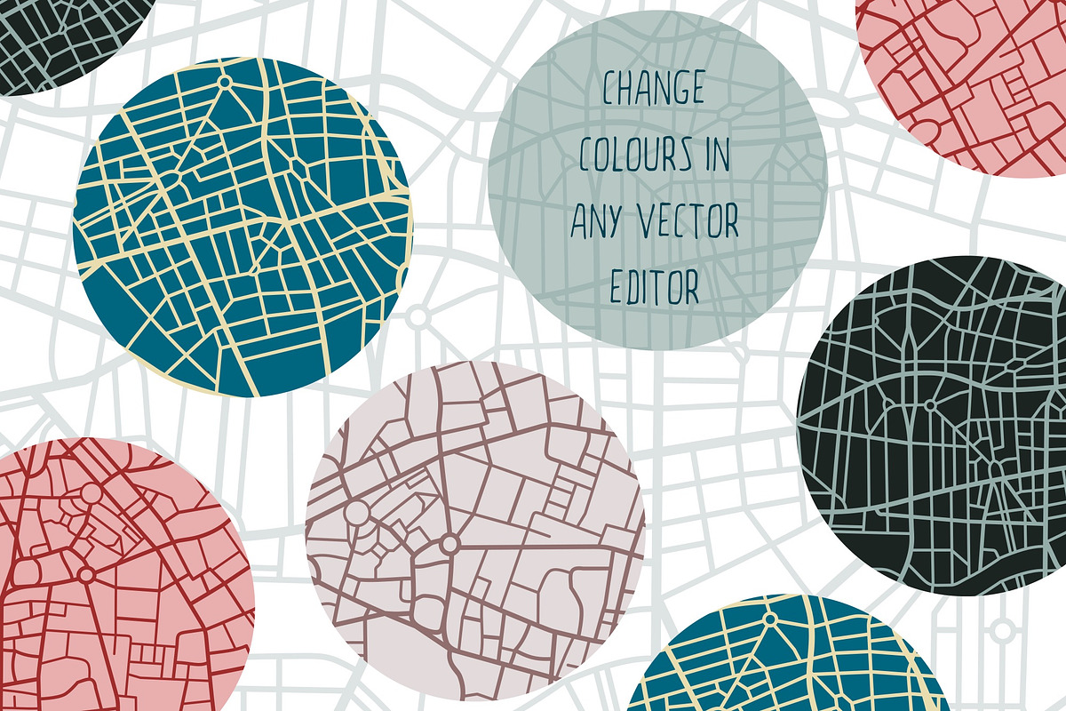 Map Pattern Set, a Pattern Graphic by Franzi draws (Photo 4 of 5)
