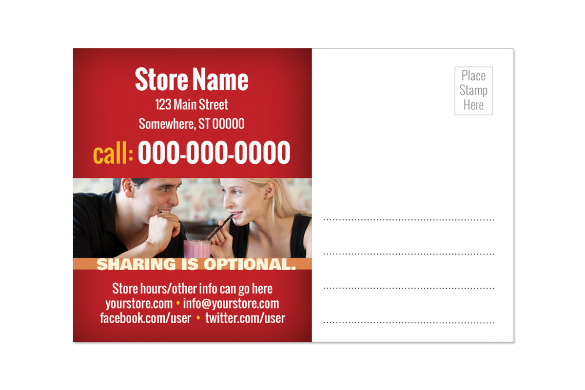 Restaurant Promotional Postcard, a Card Template by MitchLinhardt (Photo 3 of 3)