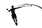 A dynamic Tennis Player Silhouettes, an Illustration by Amazin_art (Thumbnail 15 of 31)