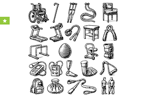 Rehab & Mobility Icons, an Object Graphic by RT Studio