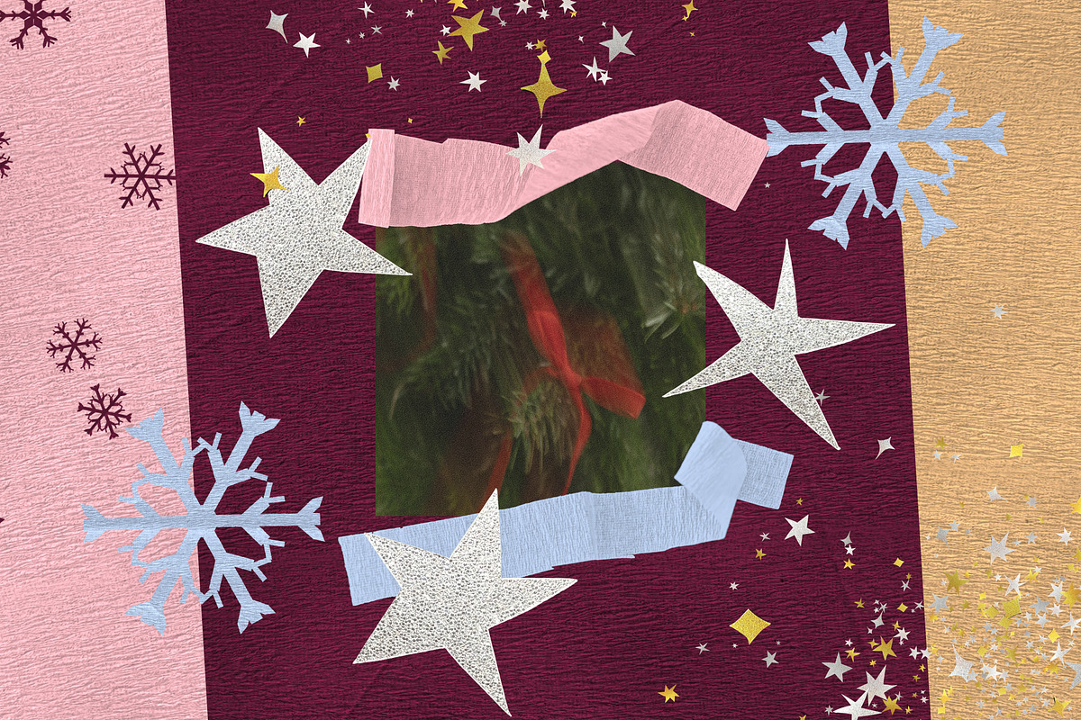 Crepe Snowflakes and Glitter Stars, an Object Graphic by Anzhelika (Photo 4 of 12)
