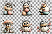 Quirky Easter Bee Clipart, an Illustration by Sublimation Artist (Thumbnail 3 of 7)